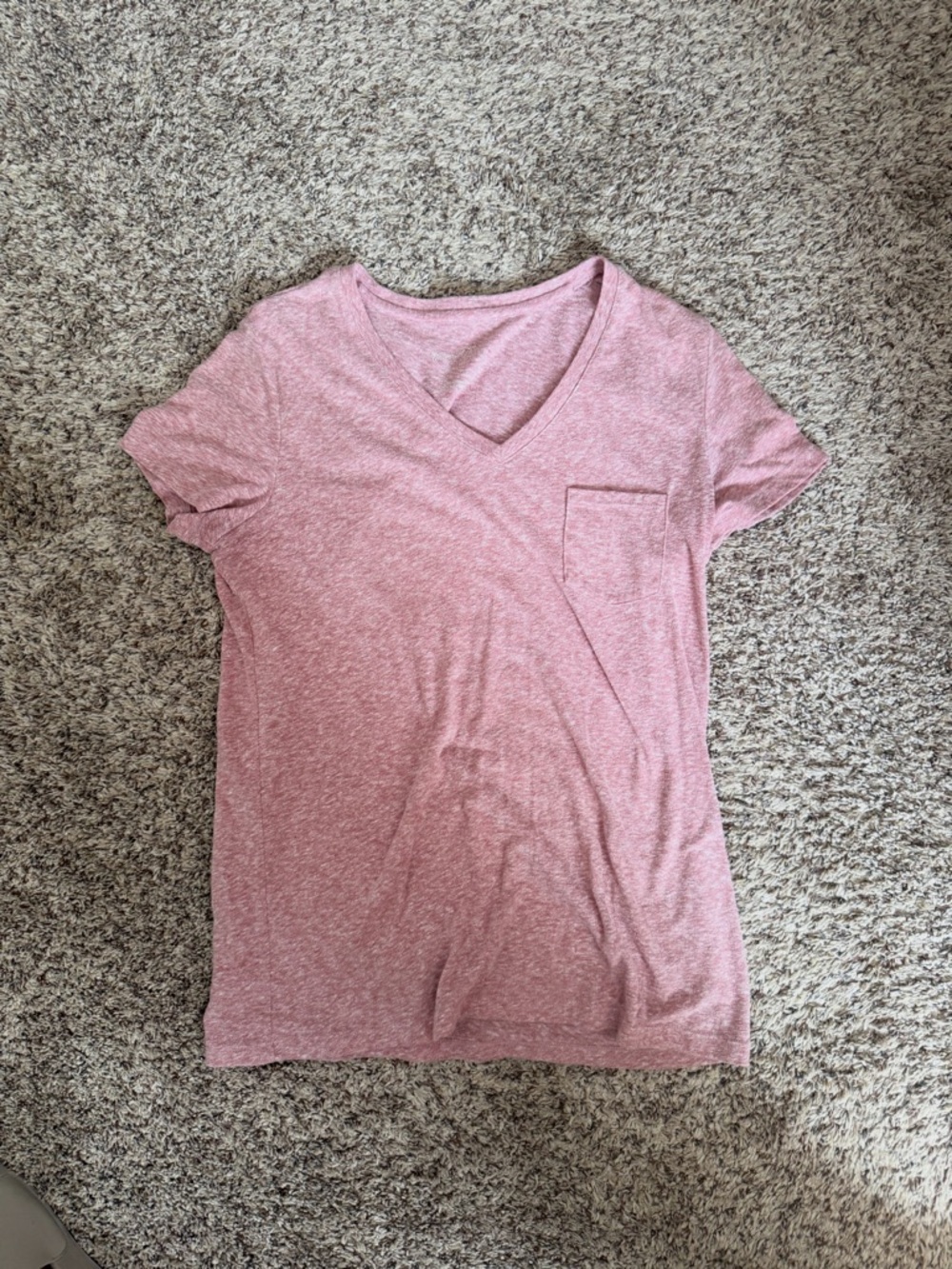 Universal Thread Heathered Rose V-Neck Pocket Tee